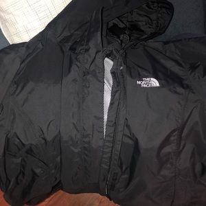 Black north face rain Jacket windbreaker